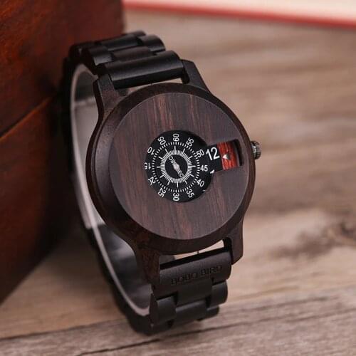 BOBO BIRD Men Watch Elegant Wood Watches Unique Fashion Design Idea Gifts Custom Clock Dropshipping C-eR26
