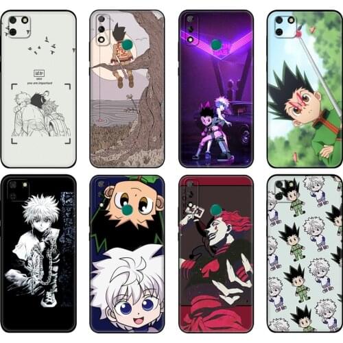 Black tpu Case For Huawei Y9S Y6S Y8S Y5P Y7P Y8P Case For Huawei Y5lite Prime2018 Y6 2019 Hunter Hunter HxH Gon hisoka Kurapika