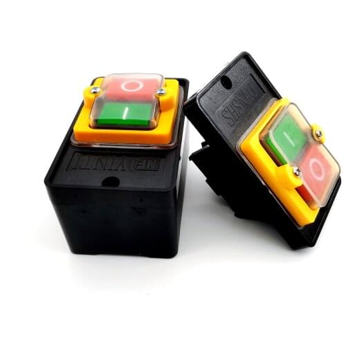 KAO-5M/KAO-5H 1PCS 10A 380V for Cutting Machine Bench Drill Switch Waterproof Push Button Switch Power on/ Off Switch