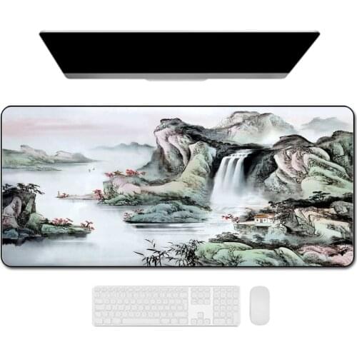 Mouse Pad Beautiful Landscape Painting Anime Notebook Game Office Accessories Desk Mat Computer Keyboard Gaming Carpet Non-slip