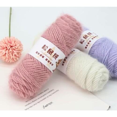 Soft Long Squirrel cashmere Yarn Towel Yarn Thread for Hand Knitting Crochet Sweater 5pcs 500g RX1