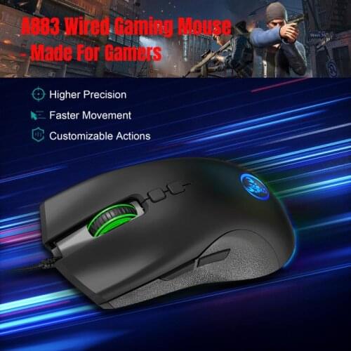 New G1 Wired Gaming Mouse Honeycomb Shell 3200 DPI Adjustable 7 Buttons RGB Backlit Optical Gaming Mice For PC Gamer