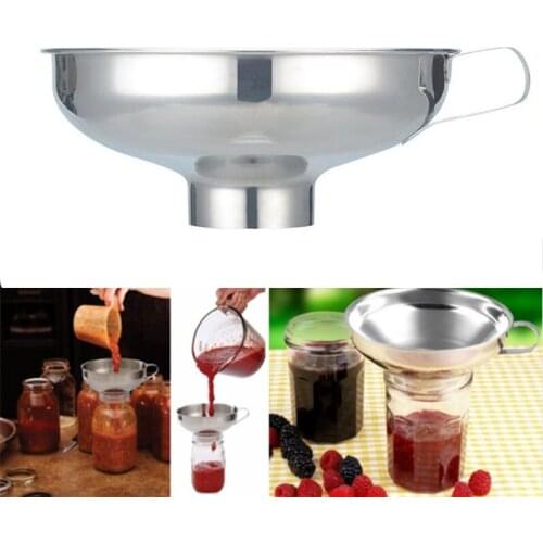 Stainless Steel Funnel Wide Mouth Canning Funnel Hopper Filter High Quality Kitchen Accessories Tools Kitchen Gadget