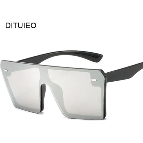 New Fashion Women Luxury Brand Square Sunglasses Ladies Vintage Oversize Sun Glasses Female Big Frame Shades Black Uv400