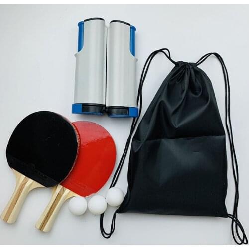 Portable Professional Table Tennis Sports Trainning Set Racket Blade Mesh Net Ping Pong Student Sports Equipment Simple bag
