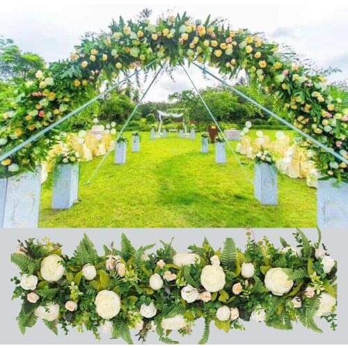 Wedding Props Simulation Silk Flower Row Flower Wall Hotel Shopping Mall Wall Decoration Photo Studio Photography Background
