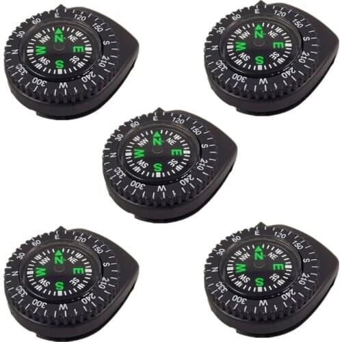 XXUF Watch Band Slip Navigation Compass Portable Camping Compass 5pcs Camp Survival Tools for Watch