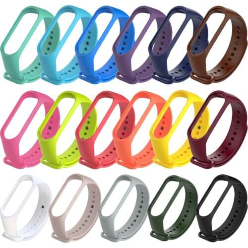 Wristband For Xiaomi Mi Band 4 3 Replacement Wrist Strap For Xiaomi Mi Band M4 M3 Miband 4 3 Smart Bracelet Watchband Colourful