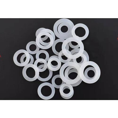 10PCS Milky white silicone flat pad Accessories 1/4 3/8 1/2 1" 3/4" washer rubber ring gasket O-ring Pipe fittings
