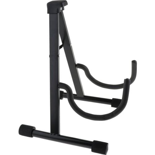 Folding Cello Stand Guitar Bass Holder Rack Metal Black for Music Store Studio