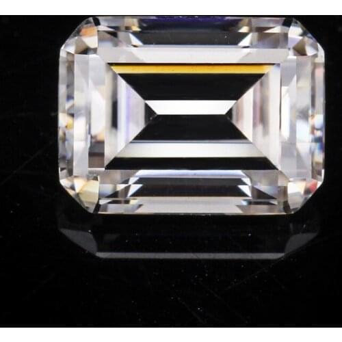 Starszuan GH fancy oct emeralds moissanite gems 8*10mm 4ct high quality test positive loose moissanite bead for jewelry marking