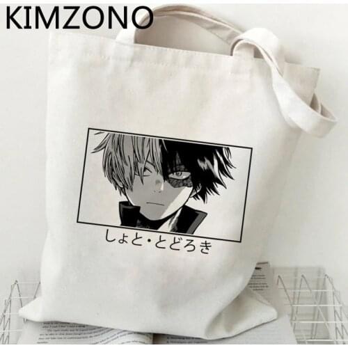 My Hero Academia Todoroki Dabi Bakugou Boku No Hero Academia shopping bag canvas shopper recycle bag tote shopping bag jute net