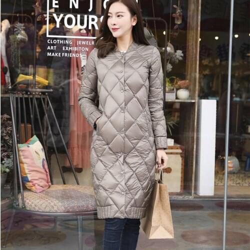 Lightweight Parkas Quality Spring Winter Women Ultra Light Down Long Jacket Casual Female Portable Duck Feather Coat Jackets