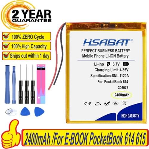 Top Brand 100% New 2400mAh Battery for E-BOOK PocketBook 614 615 616 624 626 Digma E628 R657 R659 Batteries + free gfit