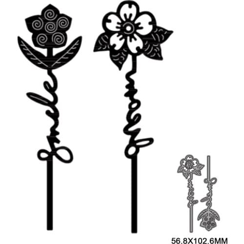 2pcs New Flower And Leaves Metal Cut Dies Stencils for Scrapbooking Photo Album Decorative Embossing DIY Paper Card Marking 2021