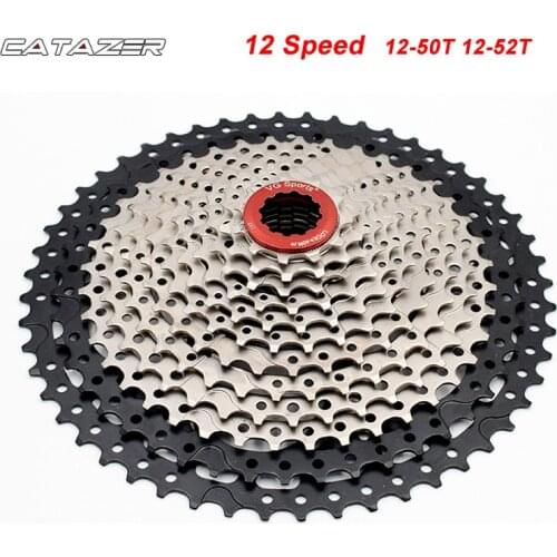 Bicycle Freewheel MTB 12-50 T 12-52 T 12 Speed Cassette Sprocket Cdg 12S Mountain Bike Freewheel Ultralight Silvery