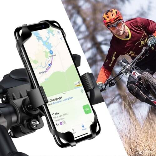 360 Rotation Bicycle Phone Holder for 4-6.5 inch Phone Mount Mountain MTB Bike Motorcycle Handlebar Support Phone Holder Stand