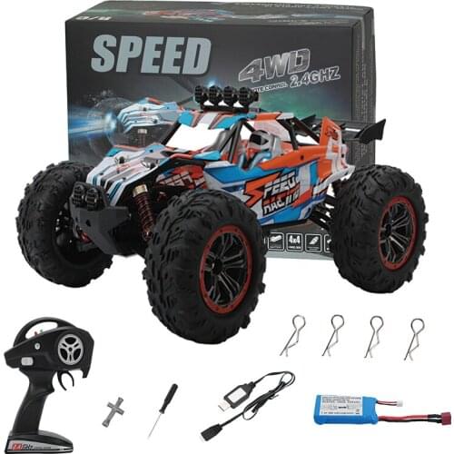 XLF X05 RC CAR 2.4G 1/10 4WD Brushless High Speed 50KM/H Big Foot Vehicle Models Truck Off-Road Vehicle Buggy RTR with LED Light