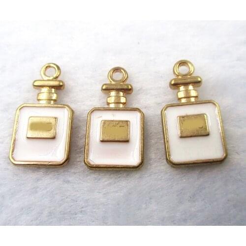 10pcs/pack Perfume Bottle Alloy Charms For Jewelry Making Drop Oil DIY Handmade Pendant Fit Earrings Necklace Decor Accessories
