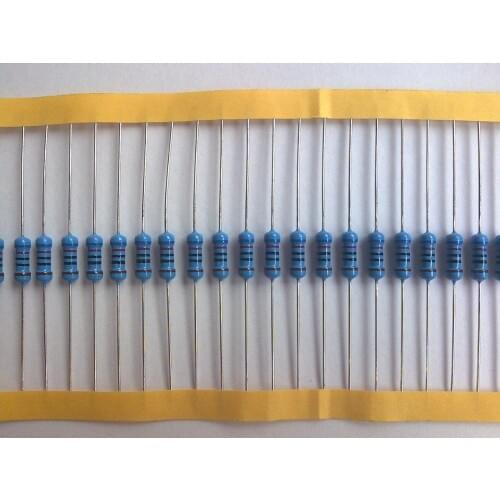100pcs 100 ohm 1/4W 100R Metal Film Resistor 100ohm 0.25W 1% ROHS