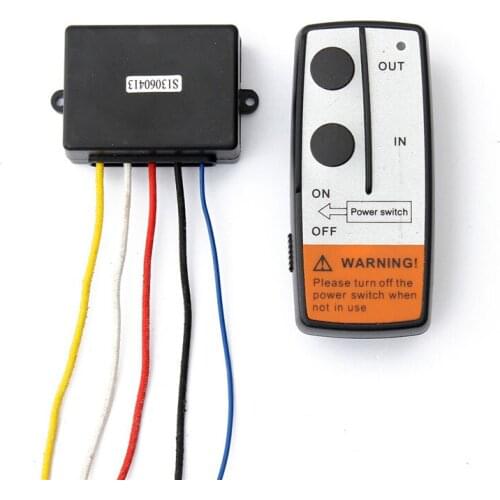 12V Universal 50ft Car Wireless Winch Electric Remote Control With Manual Transmitter Twin Handset For Truck ATV Truck Vehicle