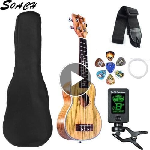 2018SOACH New Guitar Six-piece Set Ukulele Guitar Set Ukulele nylon thread x1 pick x6 paddle clip x1 tuner x1 shoulder strap x1