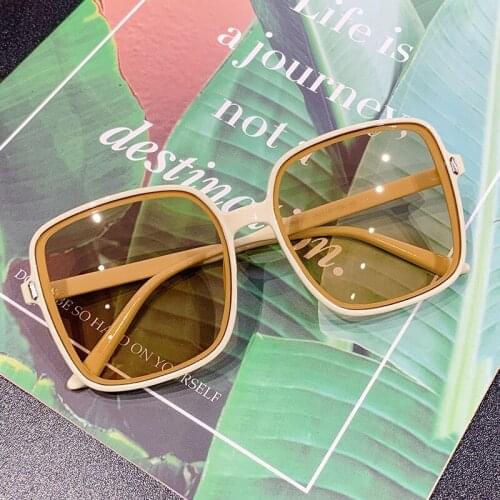 2021 New Brand Gradient Sunglasses Square Eyeglasses Personalized Cat Eyes Colorful Sun Glasses Trend Versatile Goggles Gafas