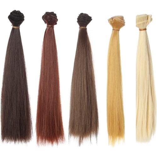 30PCS/LOT Wholesale 25*100CM DIY Handmade Straight Doll Hair Black/Brown/Blond Synthetic Doll Wig BJD Wig 1/6 1/3 1/4