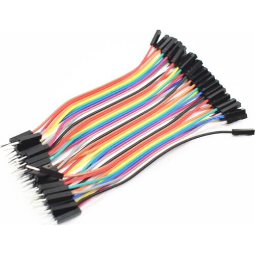 40pcs=1lot 10cm 2.54mm 1pin Male to feMale jumper wire Dupont cable