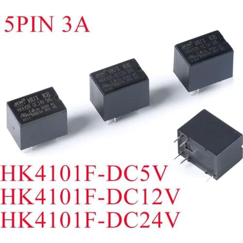 5PCS/Lot Relay HK4101F-DC5V DC12V DC24V-SHG 5PIN 3A HK4101F-DC5V-SHG HK4101F-DC12V-SHG HK4101F-DC24V-SHG
