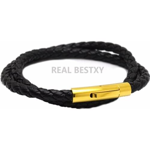 5pcs/lot Wholesale Price Classic men Leather Bracelet For Men Hand Charm Jewelry Multilayer Magnet Handmade Gift cool boys