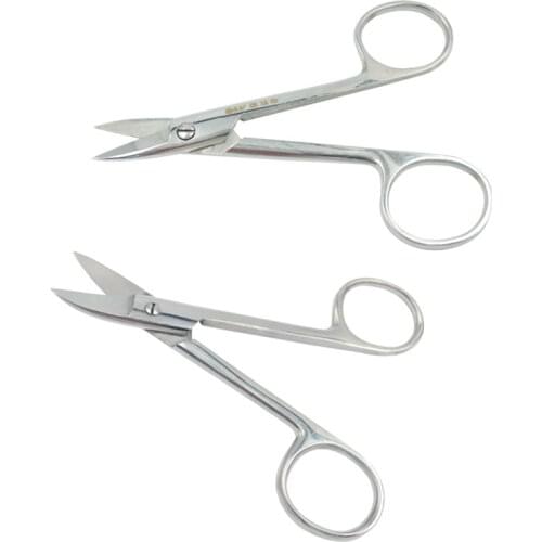 5pcs Dental Medical Stainless Steel Surgical Crown Scissors 11cm Straight curved Tip Scissors Tools