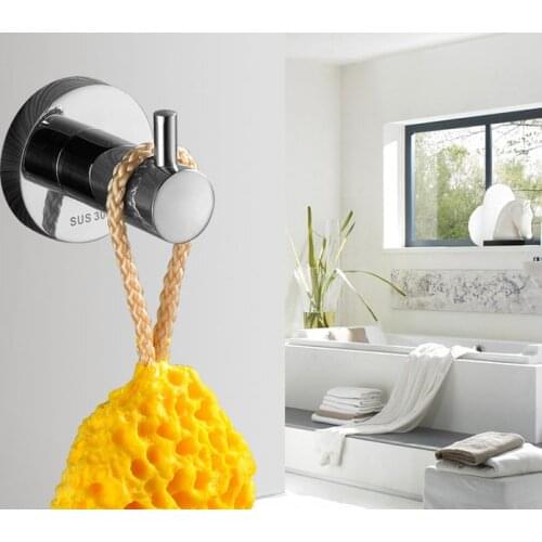 Stainless Steel Bathroom Accessories Towel Coat Metal Walls Hook Hooks Wall Hanging Coat Hanger Hangers Kitchen Bathrooms