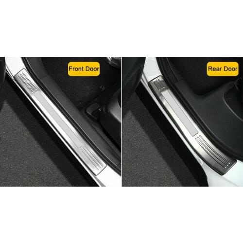 For Mitsubishi Eclipse Cross 2018-2020 4*Steel Outer Door Sill Scuff Plate Cover