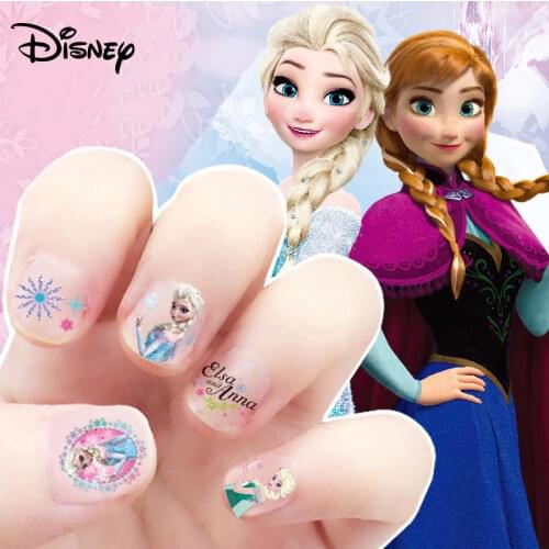 Girls Frozen elsa and Anna Makeup Toys Nail Stickers Disney Princess Sophia Mickey Minnie kids earrings sticker toys