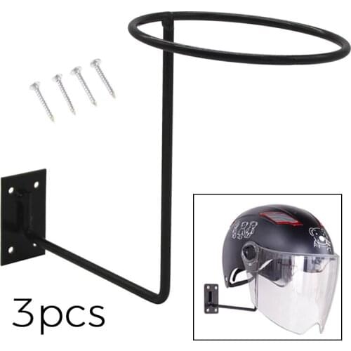 Motorcycle Helmet Bracket Support Iron Wall Mounted Hook Rack Thick Accessories
