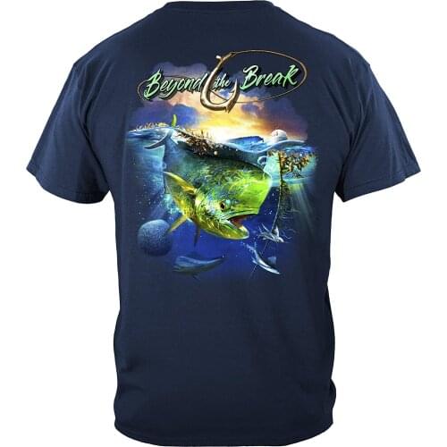 Holiday fishing fun T-shirt Mens summer cotton fishing T-shirt