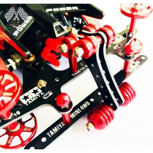 1Set Homemade Rear Suspension Pendulum Titanium Shaft Stopper Damper Set for Tamiya Mini 4WD Cars