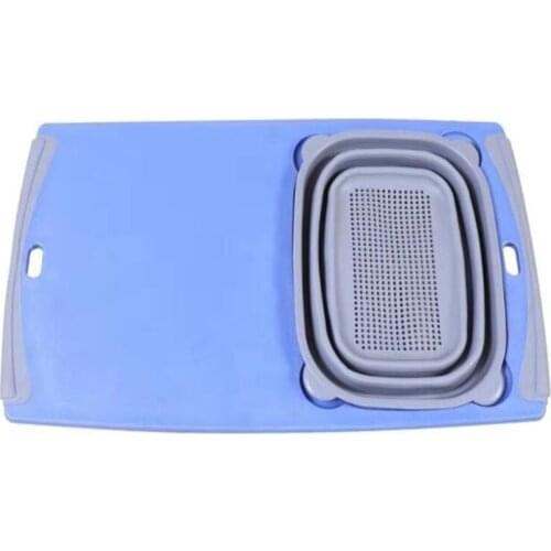 Multipurpose folding sink basket three-in-one cutting board Drain basket chopping board Food tray