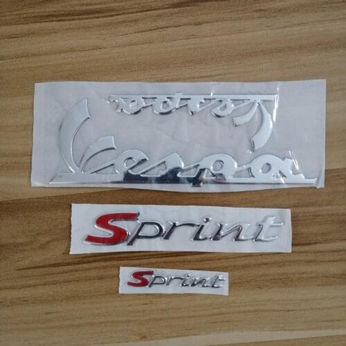 Motorcycle 3D Silver Emblem Stickers Decal for PIAGGIO Vespa Sprint 125 150