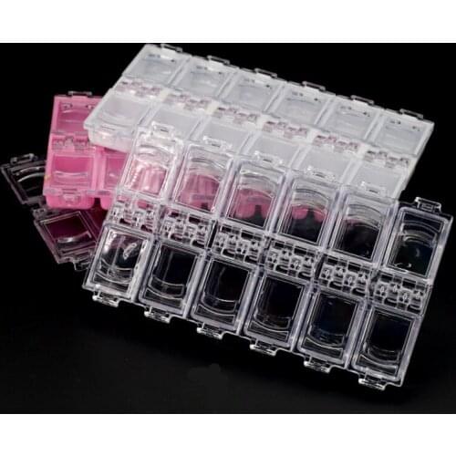 New 12 Checks Empty Nail Art Decorations Storage Case Box Nail Glitter Rhinestone Crystal Beads Accessories Container Wholesale