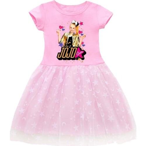 New Summer Jojo Siwa sweet Dress Girls Princess dress Kids Party birthday Dress Children Dresses Girls Christmas kids dresses
