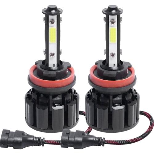 X16 NEW H7 LED 4COB LED H4 H11 H8 H9 Light Bulbs for Auto 9005 HB3 9006 HB4 Led Headlights 6000k White Auto Headlamp 12V