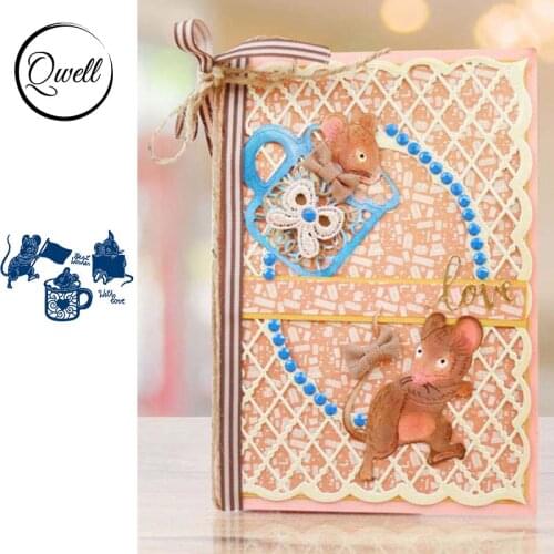 QWELL Animal Mouse Metal Cutting Dies for Scrapbooking and Card Making Paper Embossing Craft New 2019 die cuts
