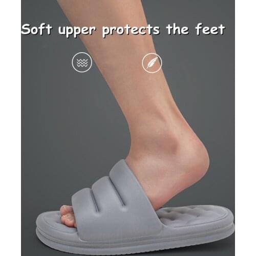 2021 EVA Thick Sole Slides Womens Sandals Indoor Comfortable Soft Slippers Men Women Non-slip Bathroom Home Shoe Flat