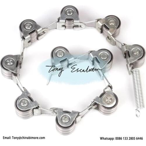 Pitch 50.5mm Pitch 56mm 17 Bearings DAA332N Escalator Handrail Newel Chain Use 1 Pack=4 Pieces