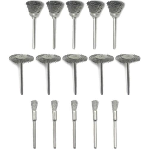 15/45pcs Stainless Steel Wire Wheel Wire Brush Metal Rust Removal Buffing Wheel