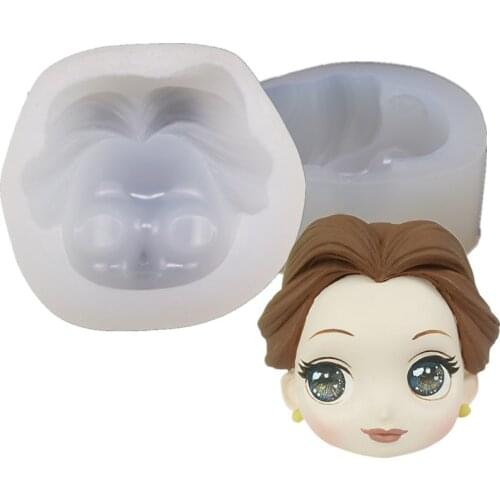 Princess Head Silicone Fondant Mold For Car Aromatherapy Plaster Soap Mold Chocolate Cake Decorating Tool Kitchen Accessories