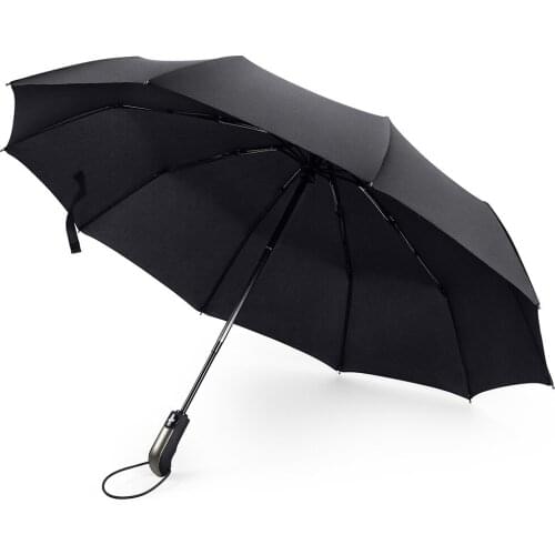 Wind Resistant Folding Automatic Umbrella Rain Women Auto Luxury Big Windproof Umbrellas Rain For Men Black Coating 10K Parasol