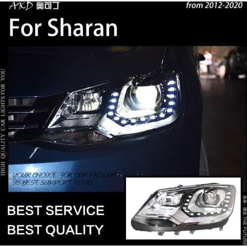 Car Styling Head Lamp for Sharan Headlights 2012-2020 Sharan LED Headlight MPV DRL Hid Angel Eye Bi Xenon Beam Accessories